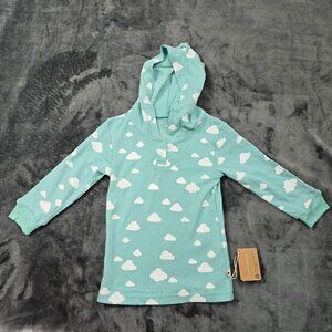 Babysoy Cloud Hoodie Organic Cotton Size 3T Soft Blue